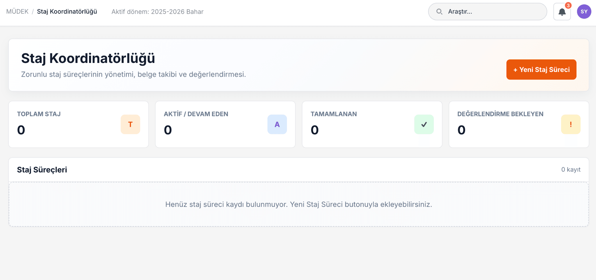 Staj koordinatörlüğü